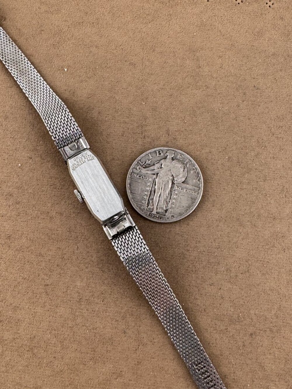 Vintage Gruen 17 Jewel 1950's Mid Century Ladies Diamond Watch 10K Gold Filled - Picture 10 of 10